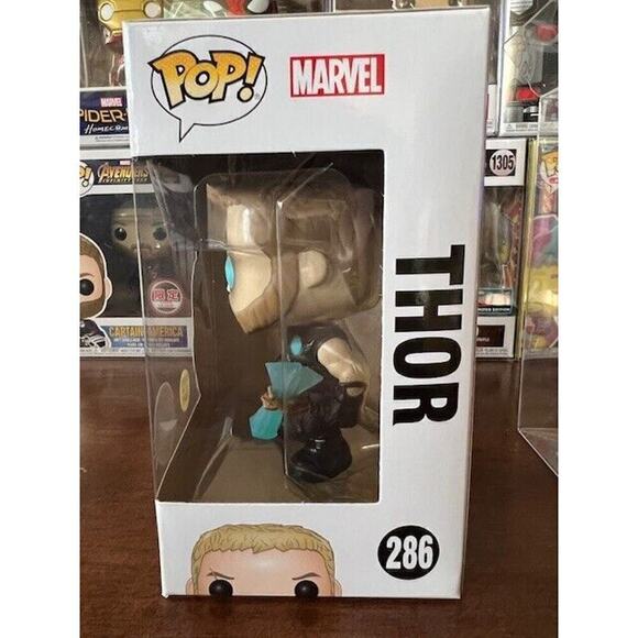Funko Pop! Avengers Infinity War Thor #286 GITD Asia Exclusive Sticker VAULTED! - Picture 5 of 7